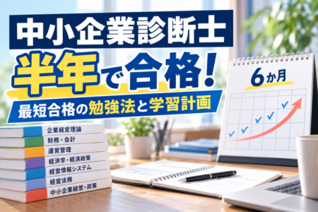 中小企業診断士に半年で合格するには？最短合格の勉強時間・学習計画