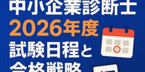 どこよりも早い!2026年度(令和8年度)中小企業診断士試験日程と合格戦略